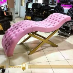 تخت پایه ضربدری صورتی