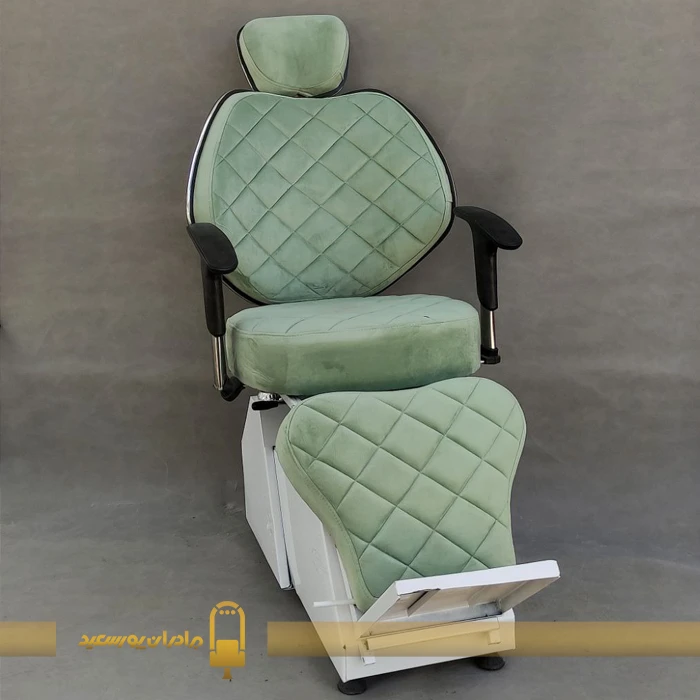 صندلی طرح برقی وی ای پی مخمل سبز پاستیلی