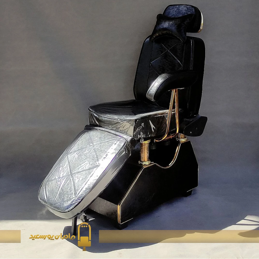 صندلی طرح برقی سه تیکه نیک چرم مشکی