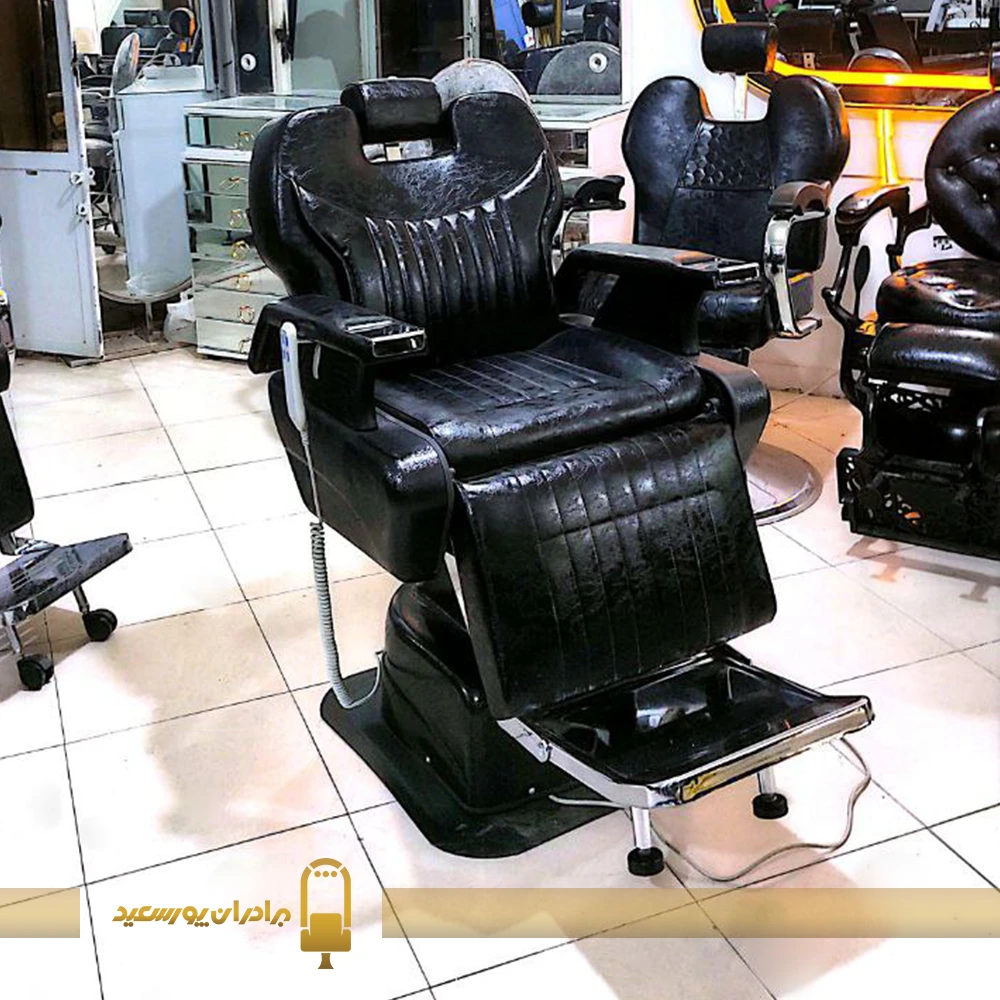 صندلی برقی دو موتوره وی ای پی چرم مشکی
