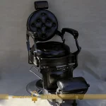 صندلی دالی سلطنتی چرم مشکی بدنه مشکی