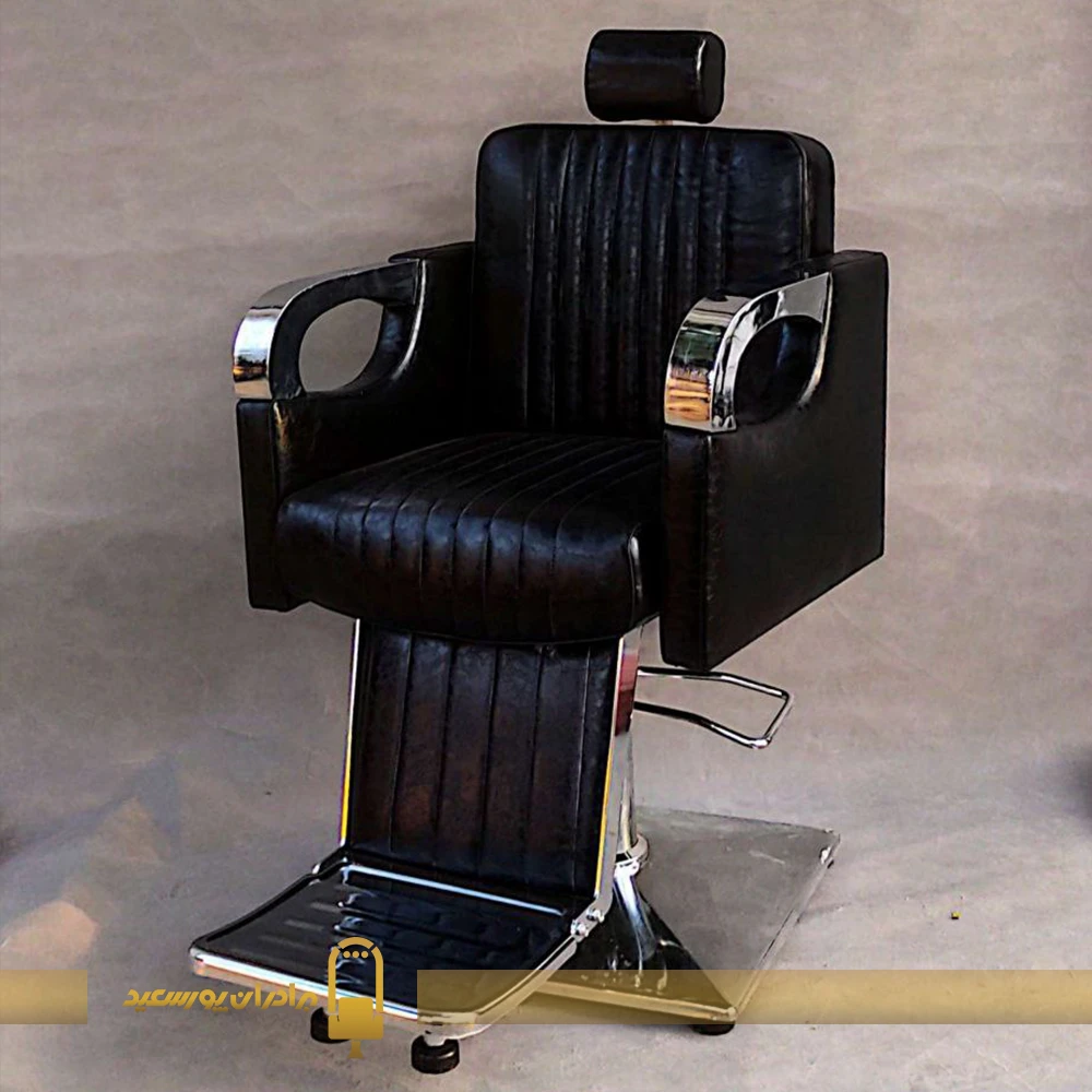 صندلی پدالی سلین چرم مشکی