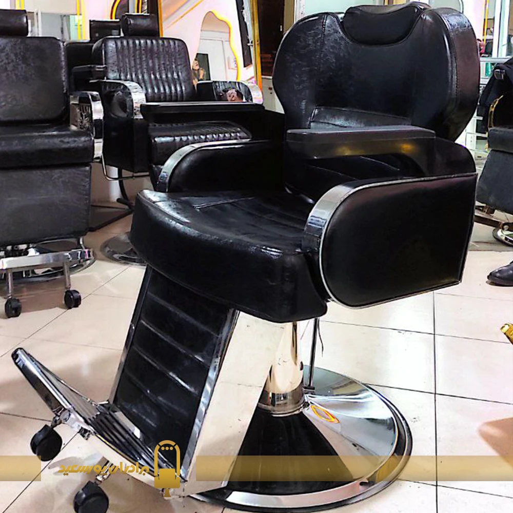 صندلی پدالی نیک چرم مشکی