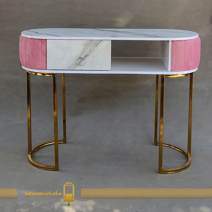 میز ناخن گرد بغل مخمل