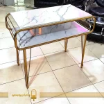 میزناخن کویین سفید پایه طلایی