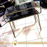 میزناخن کویین مشکی پایه طلایی