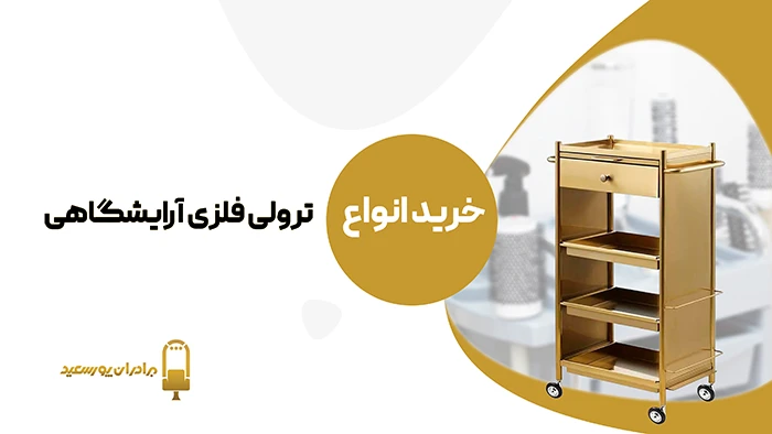 خرید ترولی فلزی آرایشگاهی