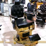 صندلی جک پدالی یاقوت مشکی طلایی