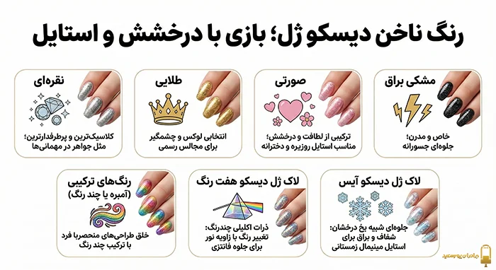 رنگ ناخن دیسکو ژل